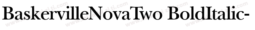 BaskervilleNovaTwo BoldItalic字体转换
